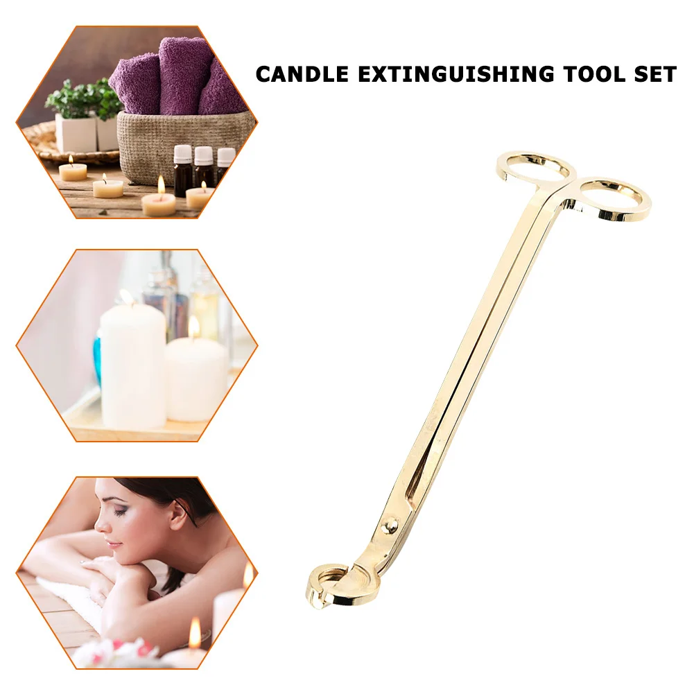 Candle Wick Trimmer Stainless Steel scissors trim wick Cutter Snuffer Round head 18cm Black Rose Gold Silver Red Bronze | Дом и сад