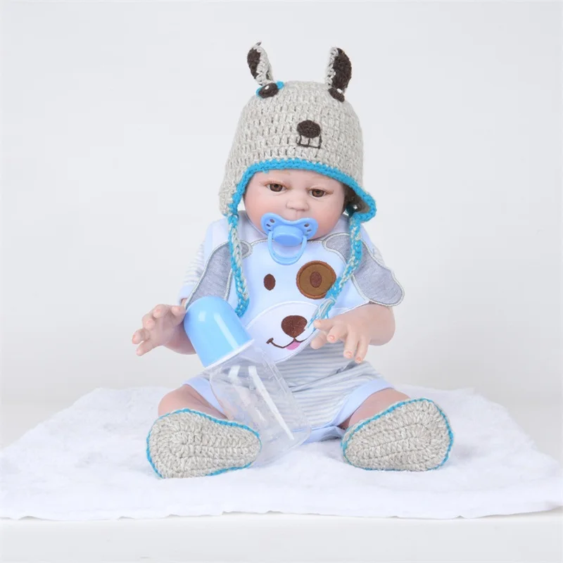 Reborn реалистичный полный корпус 50 см Очаровательная Кукла Reborn Baby, силиконовая кукла для младенцев, ручная работа, куклы для малышей с руками, рождественские подарки для детей