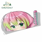 EARLFAMILY 13 см x 8,3 см для Mitsuri Kanroji Demon Slayer Peek аниме виниловая мультяшная наклейка на автомобиль JDM Окно Наклейка на багажник