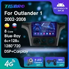 Автомагнитола 2DIN, IPS, QLED, для Mitsubishi Outlander 1 2002-2008, GPS-навигация, Android 10,0