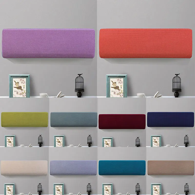 

Household Products Elastic Air Conditioner Cover Knitted Stretch Polar Fleece Hanging Type Durable Air Conditioner Cover