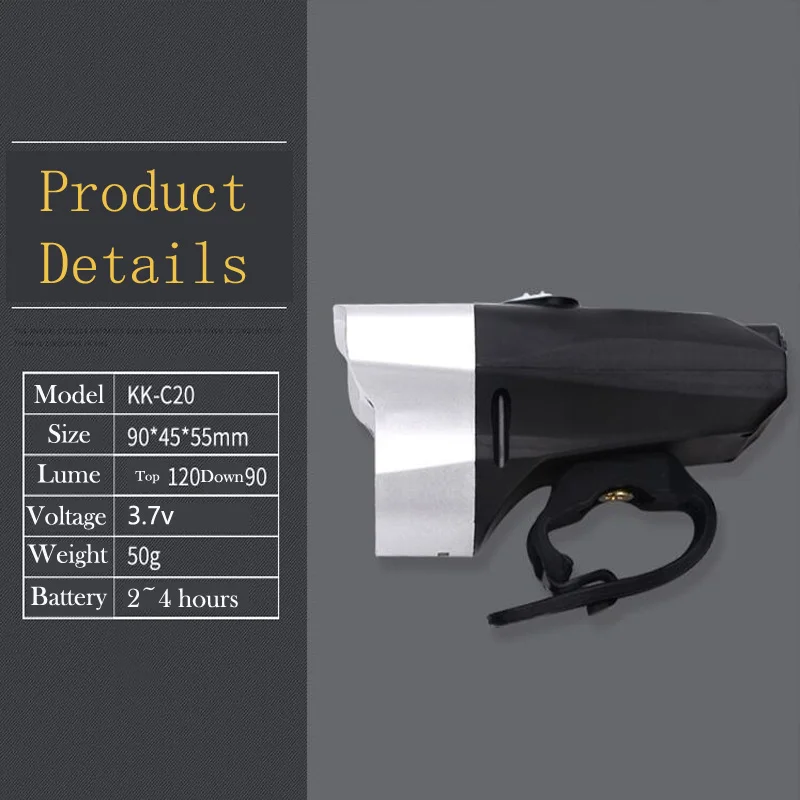 Умный велосипедный передний светильник набор головной светодиодный USB