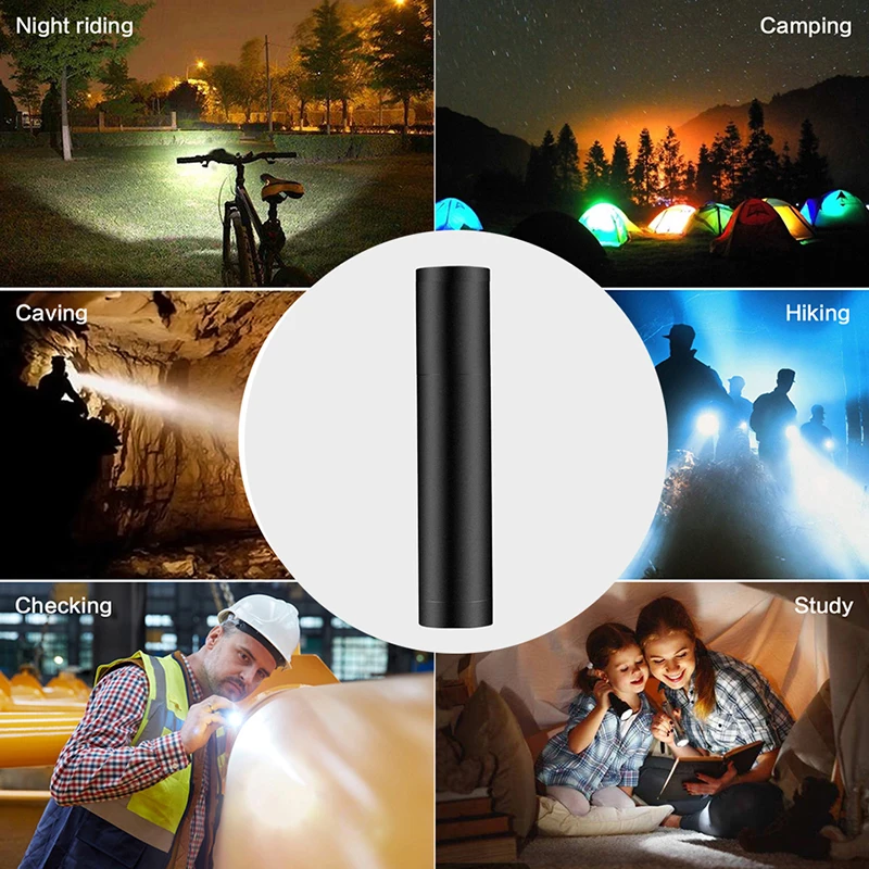 

MINI Penlight XP-G Q5 Built in Battery Led Flashlight Torch Lamp for Outdoor Waterproof self Defense Hard Light TJ-6D