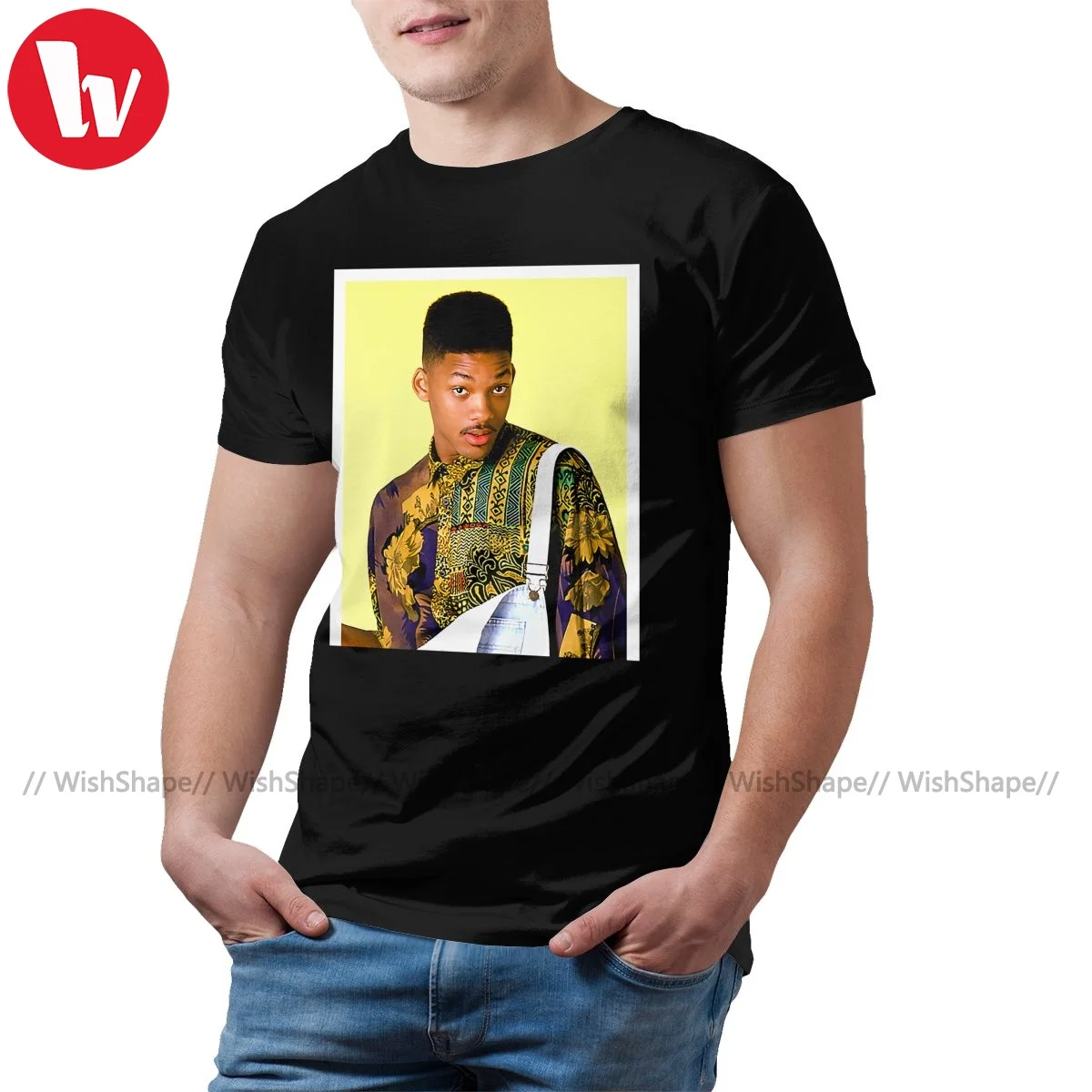 

Футболка Fresh Prince, классная футболка из 100 хлопка с короткими рукавами, Пляжная футболка с принтом, 4xl