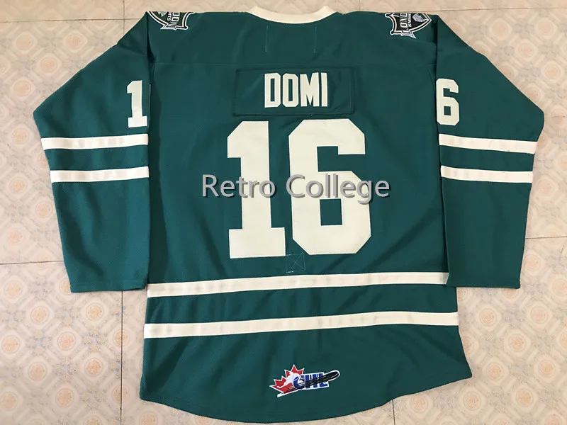 16 MAX DOMI Games-мужская футболка с вышивкой вышивальная одежда 2013-14 OHL номер и имя |