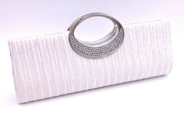 

Silver Handbags Fashion Wrinkle Clutches Classic Ladies Handbags Wedding Bridal Bags Party Banquet Bags Chain Women Handbags
