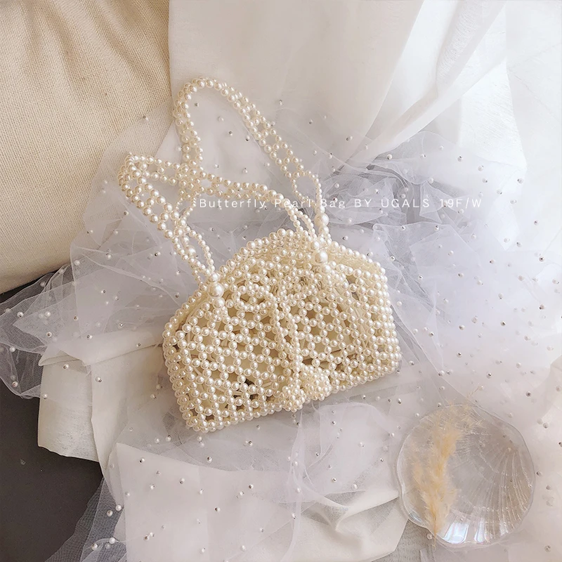 

Сумка-тоут женская, с жемчугом, Повседневная