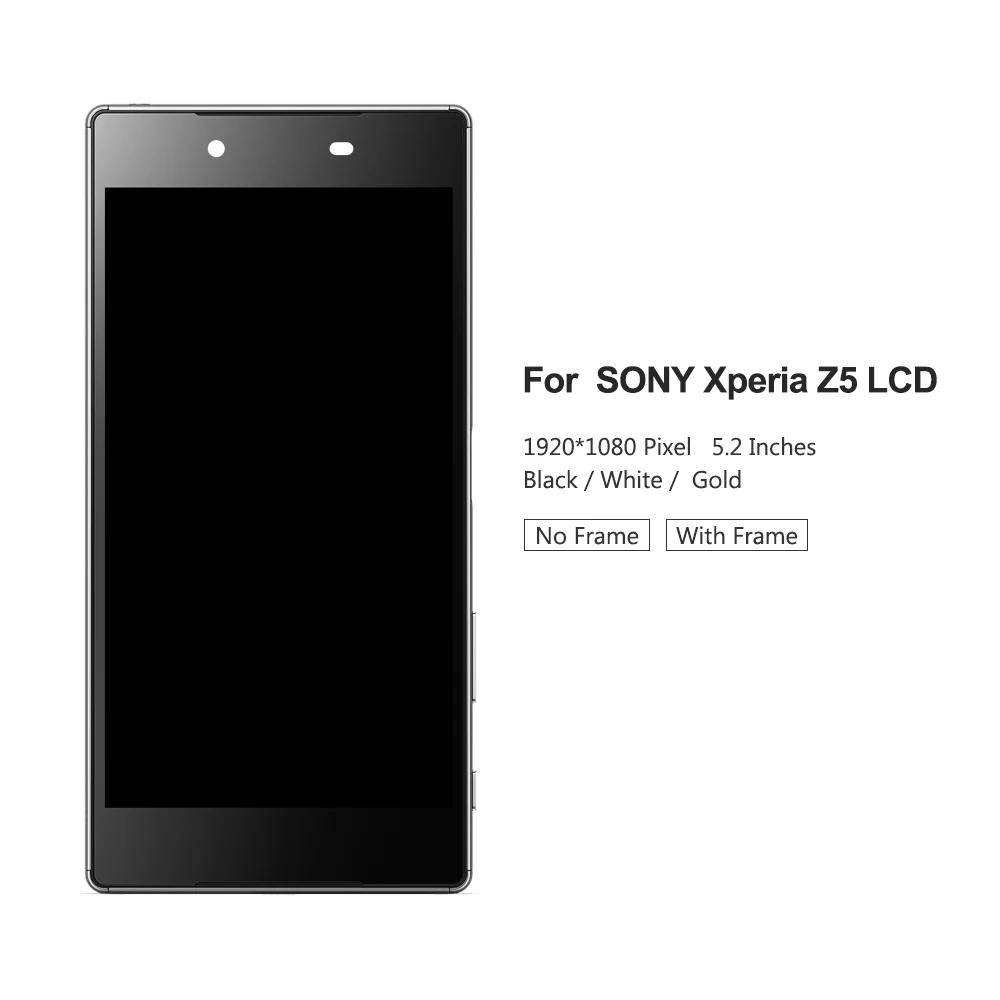Оригинальный дисплей Z5 5 2 дюйма для SONY Xperia сенсорный ЖК экран с рамкой двойной E6653