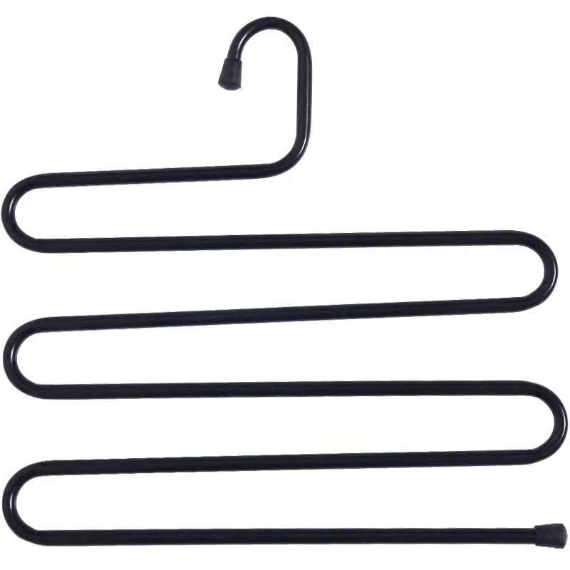 

Storage artifact S-shaped multifunctional magic pants hanger wardrobe multi-layer hanger pants hanger pants shelf pants hanger