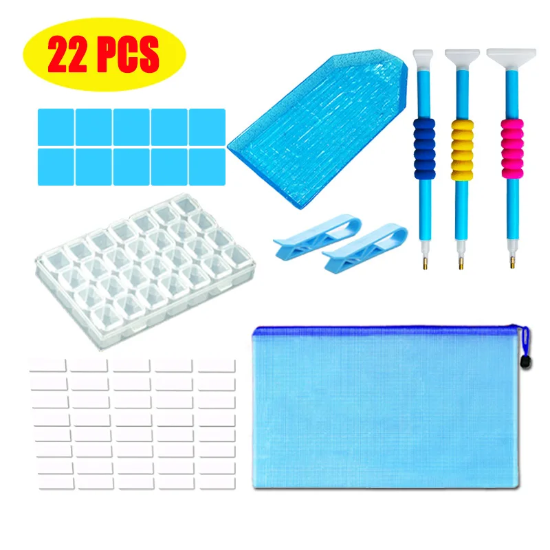 

130/102/95/57/45pcs 5d Diamond Painting Accessories tools Storage Box Carry Case diamant painting tools Container Bag