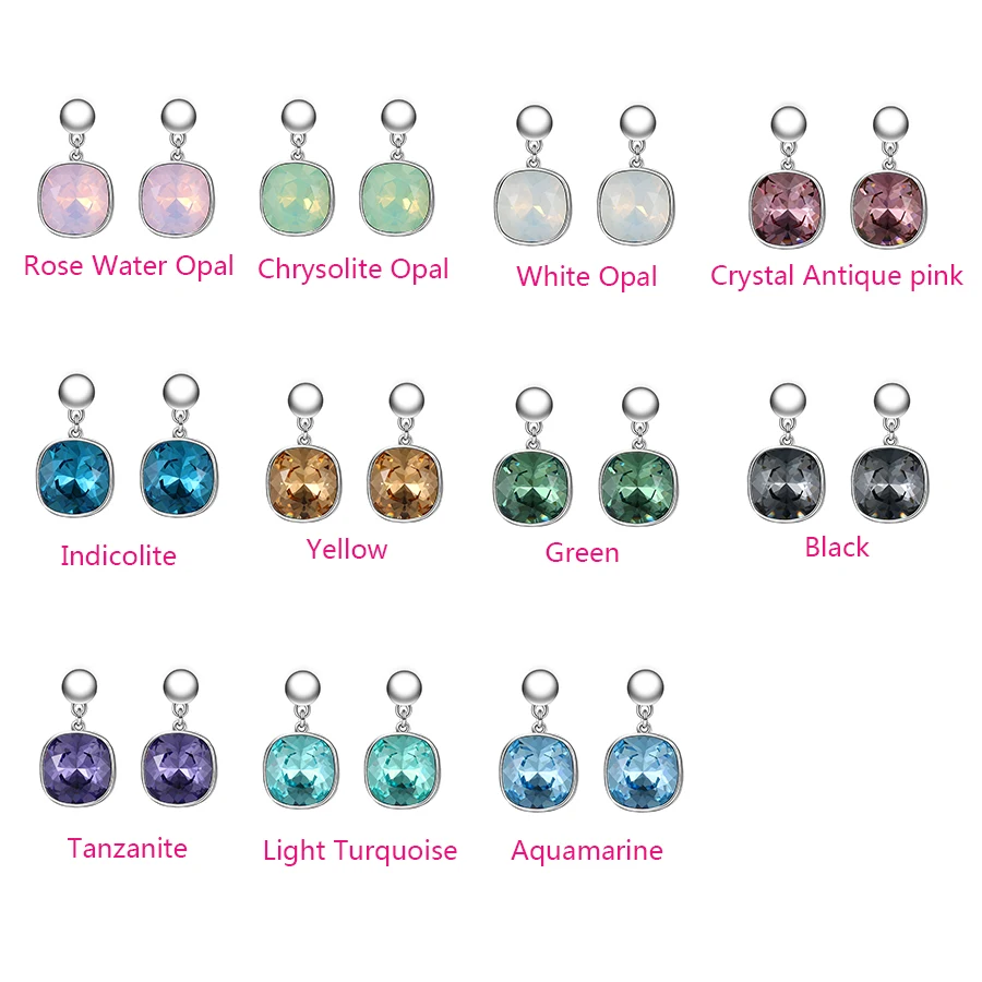 Xuping квадратные серьги кристаллами от Swarovski Роскошные винтажные стильные ювелирные изделия для женщин девушек подарки ко дню Святого Валентина M94-20493