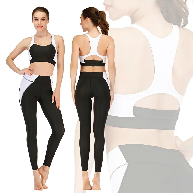 

Womens Workout Yoga Set Fitness Gym Outfit Running Sport Bra Pants Leggings Suit