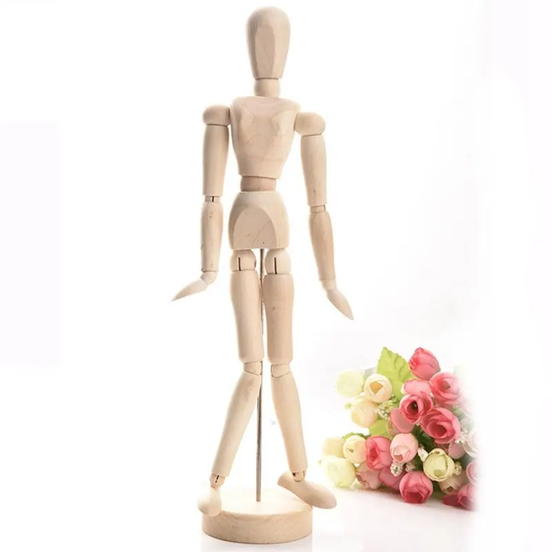Манекен с подвижными конечностями деревянный манекен для рисования 12/8/4 5