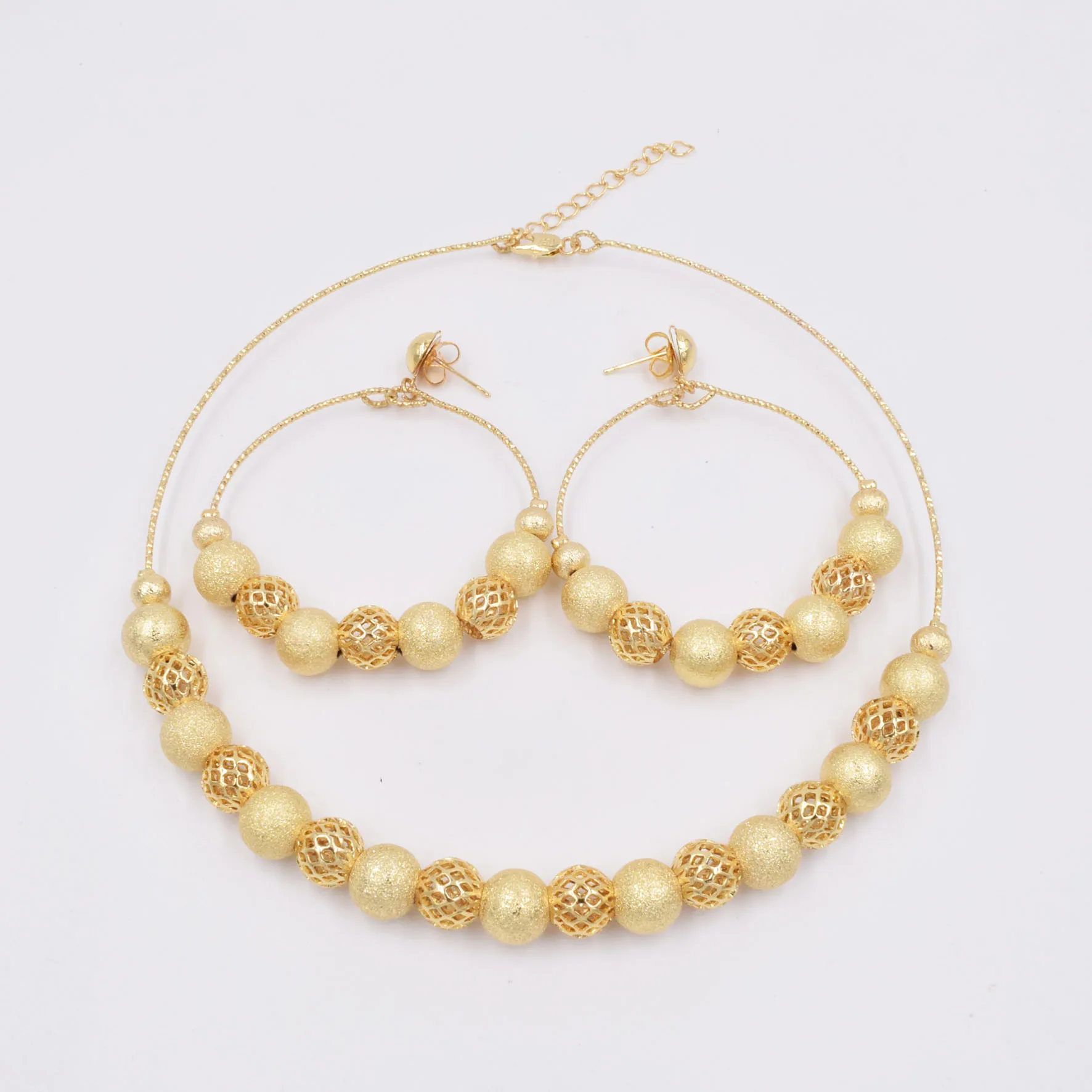 Новый Модный комплект ювелирных изделий Африканский Дубай золотого цвета