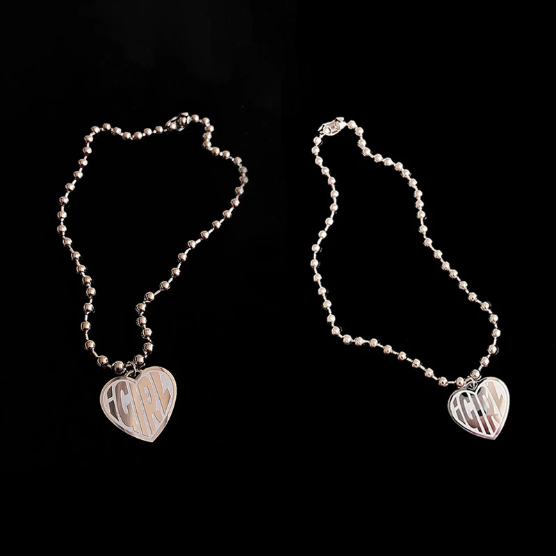 Ожерелье в виде сердца сверхмощная Готическая уличная цепочка колье с