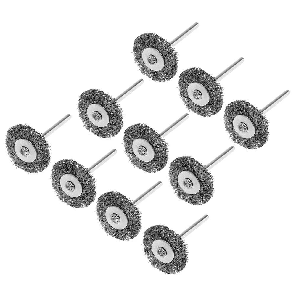 

10pcs Mini Polishing Steel Wires Brush with Handle and 25T Type for Cleaning / Grinding / Polished