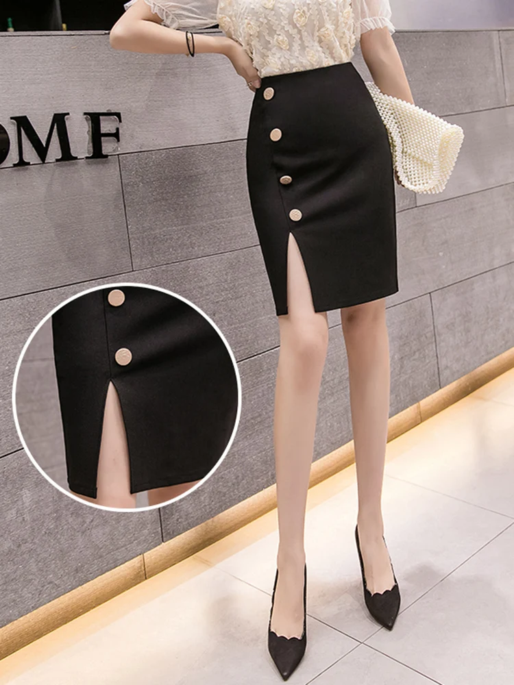 Женская зимняя теплая Модная юбка простое черное облегающее мини-пальто с