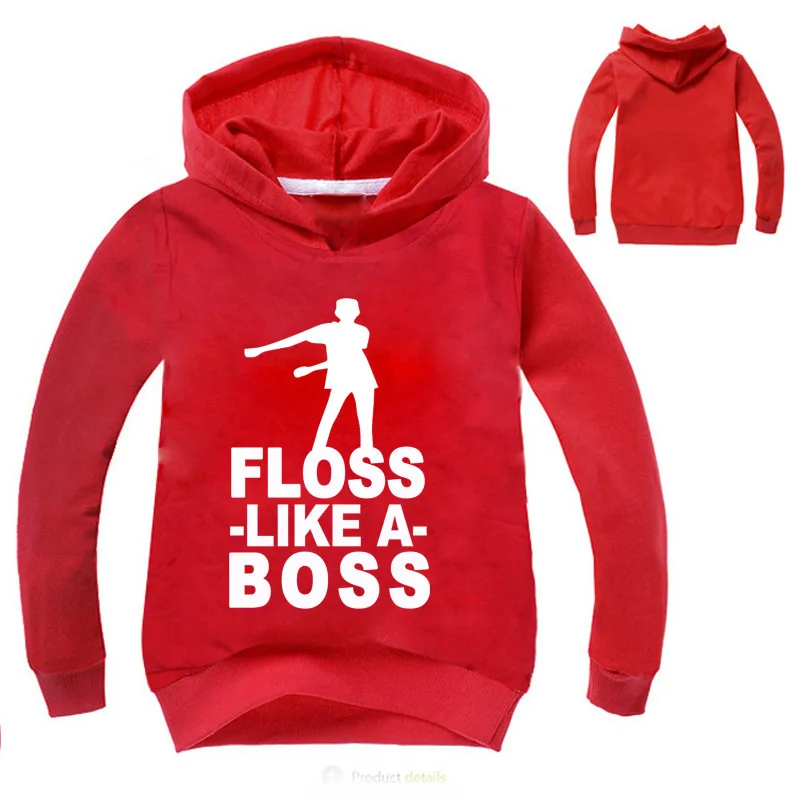 

2-16Years Floss Like A Boss Hoodie Kids Long Sleeve Tops Tee Shirt Enfant Clothes Coat Boys Sweatshirt Toddler Girls Outfits