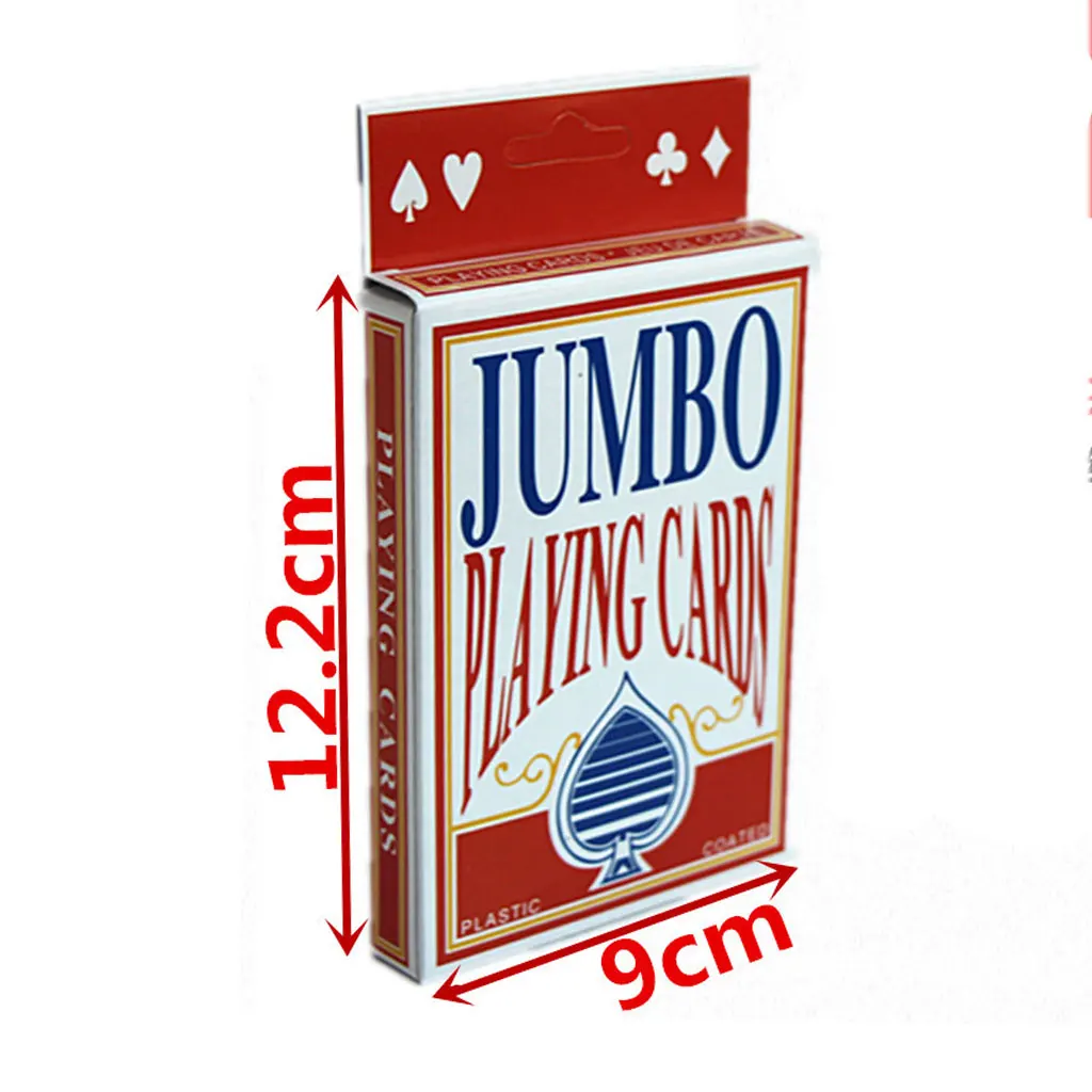 52 шт гигантские игральные карты Jumbo Poker открытые Волшебные семейные вечерние игровые карты
