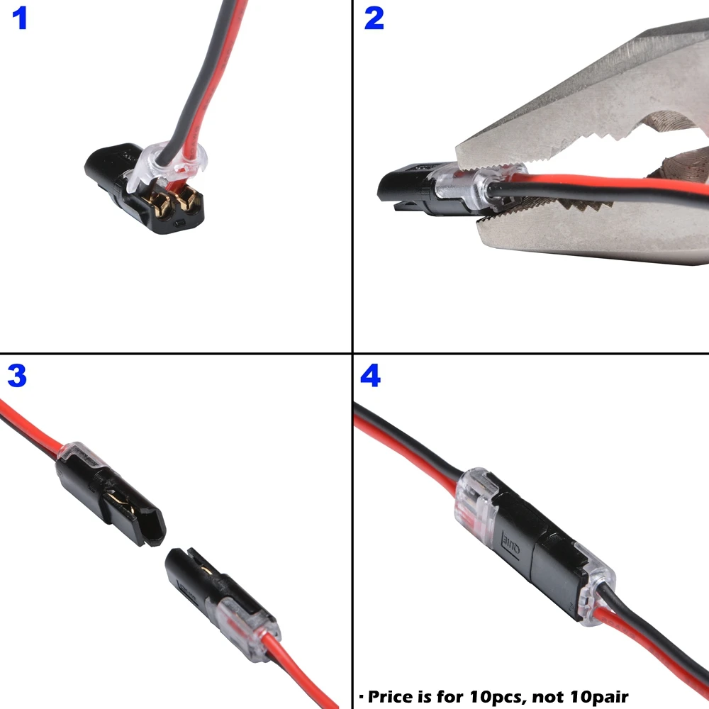 Соединитель для проводов 20 шт. быстроразъемный набор зажим кабеля Клеммная