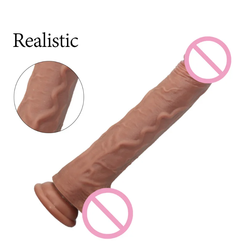 Силиконовый длинный анальный фаллоимитатор реалистичный большой женский