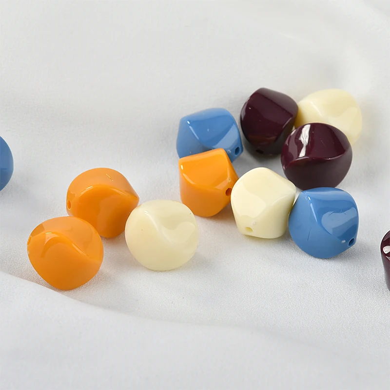 Весна лето Ретро древние цветные неровные акриловые бусины с прямым отверстием