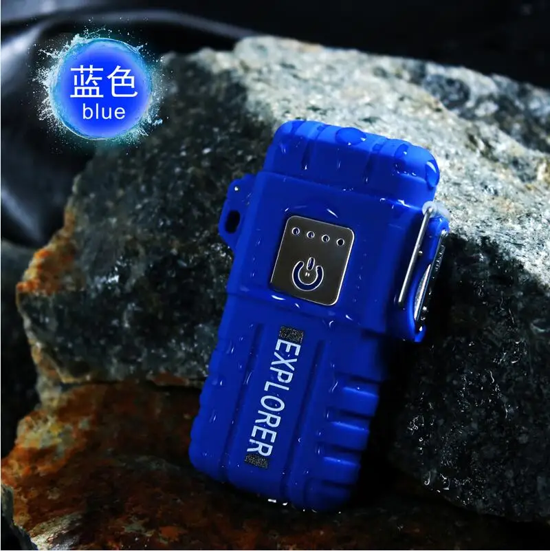 4 Usb зарядка сенсорный датчик переключатель открытый кемпинг спортивная водонепроницаемая Зажигалка показывает батареи импульсный плазменный двойной дуговой прикуриватель - Цвет: 4