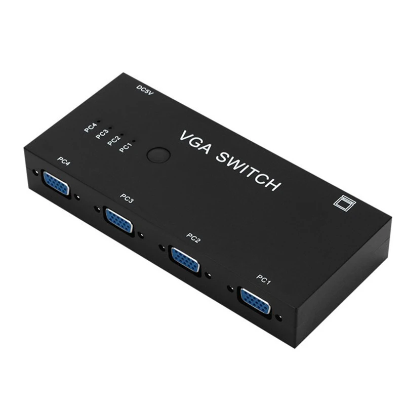 4 Ports VGA Switcher Splitter in 1 Out Video Switch Adapter Converter Box for Projector TV Monitor | Электроника
