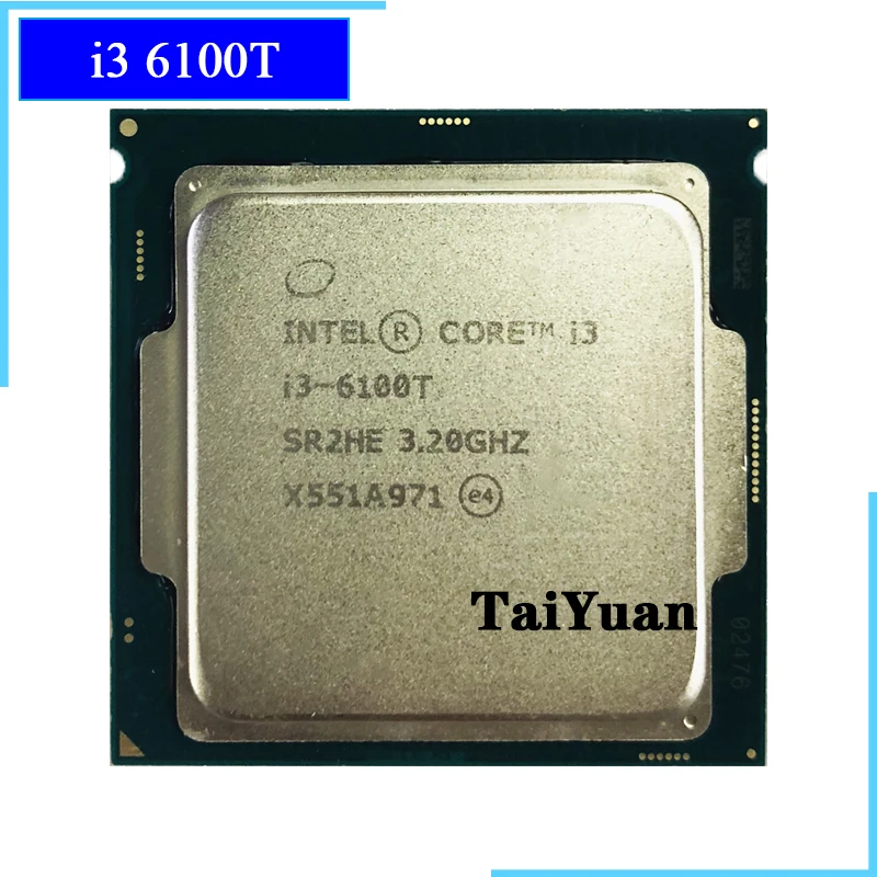 Процессор Intel Core i3 6100T 3 2 ГГц двухъядерный четырехпотоковый МБ 35 Вт LGA