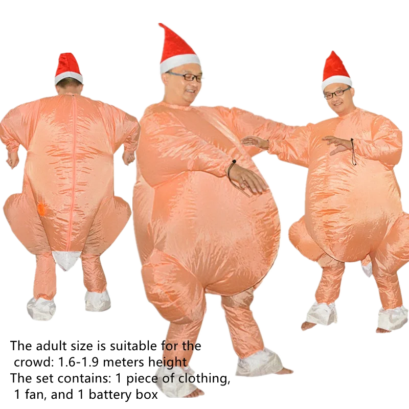 Костюмы для косплея на Рождество взрослых и детей надувные платья Санта-Клауса