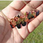 Индивидуальное акриловое ожерелье с именем ребенка, ожерелье с именем на заказ, ожерелье с акриловой табличкой, подарки на день рождения