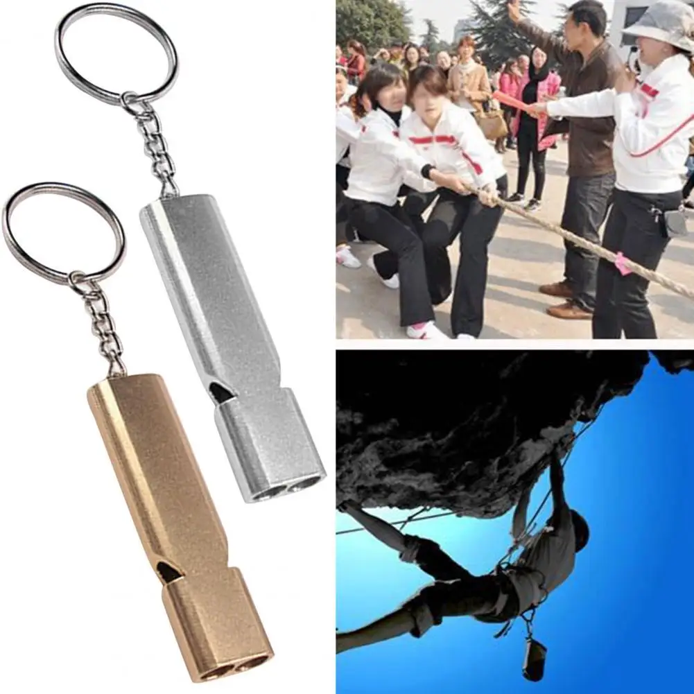 

2Pcs Practical Durable Wear Resistant Emergency Whistle Aluminium Alloy Emergency Whistle for Outdoor Outdoor Whistle