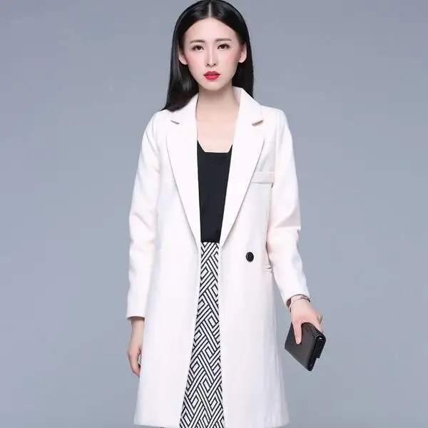 Manteau Hiver 2020 зимнее пальто женское элегантное теплое шерстяное на одной пуговице