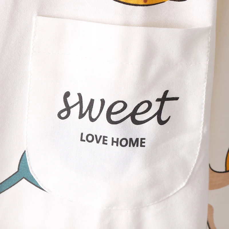 Caiyier осенне-зимние женские пижамные комплекты хлопковая Милая Ночная рубашка с