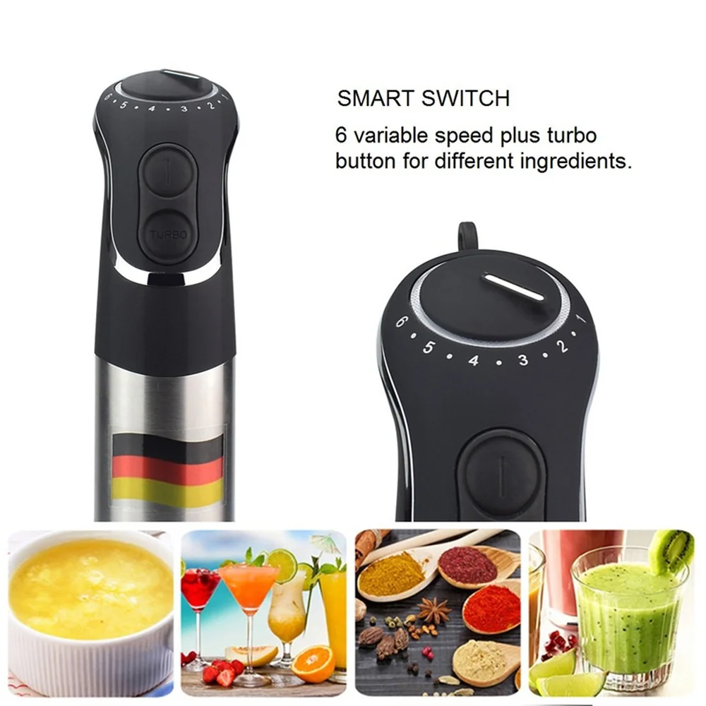 Многофункциональный погружной ручной блендер 4-в-1 маленький мощный 850 Вт 6