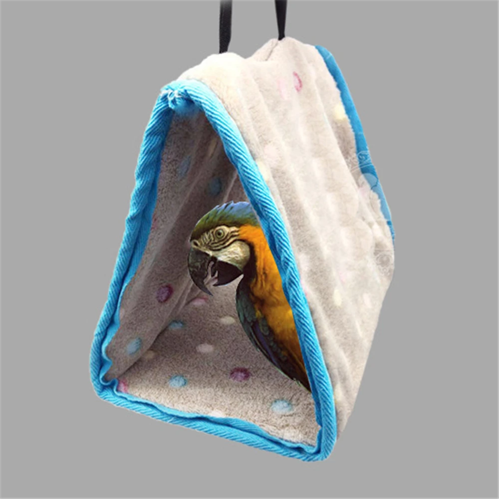 Зимний теплый птичий Домик гнездо мягкий флис попугай гамак Многофункциональный