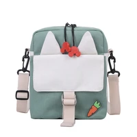 Japanese Small Canvas Bag Women New Cartoon Rabbit Ears Crossbody Bag For Women 2020 Girls Mini Messenger Bag Bolsa Feminina