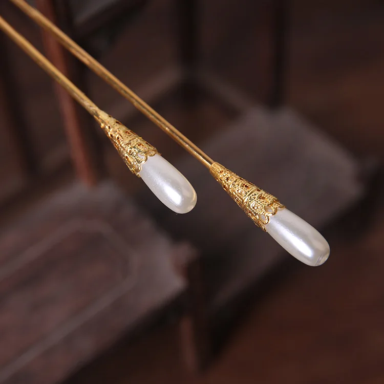 Классический китайский стиль Cheongsam Hanfu Kanzashi Классическая шпилька перламутровая палочка для волос повседневный головной убор для девочек-подростков древнее украшение