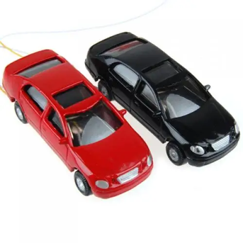 

40Pcs 1:100 HO Gauge Plastic Miniature Car Model With Lights Buildings