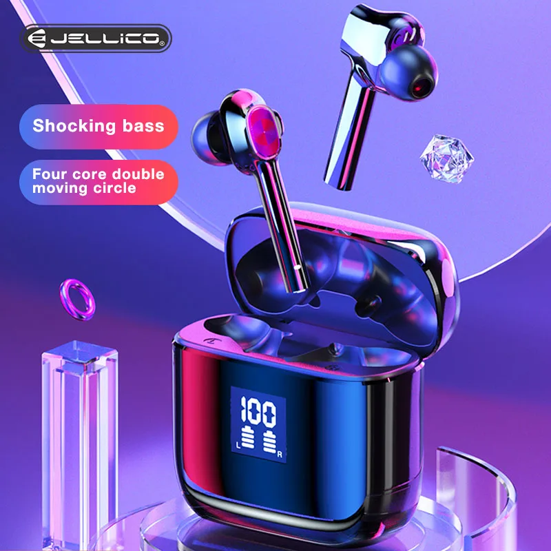 Jellico TWS S07 8 наушники Bluetooth 5 0 9D стерео Спортивные Беспроводные с двойным микрофоном