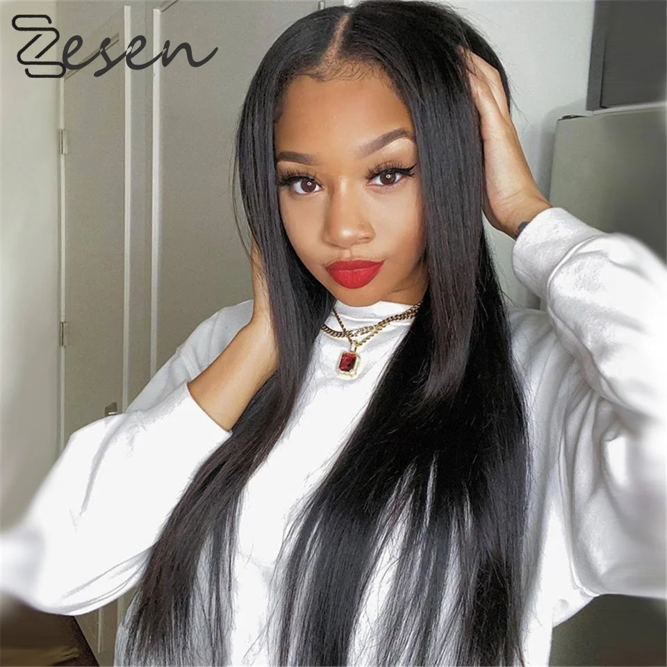 

Парик женский из натуральных волос, прямой, черный, с детскими волосами