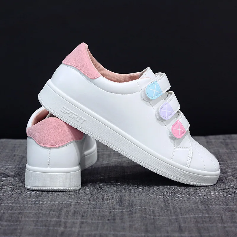 Fashion The New Spring/Autumn Casual Women Shoes Solid Hook & Loop Round Toe Sports Shoes Breathable High Quality Cotton Fabric