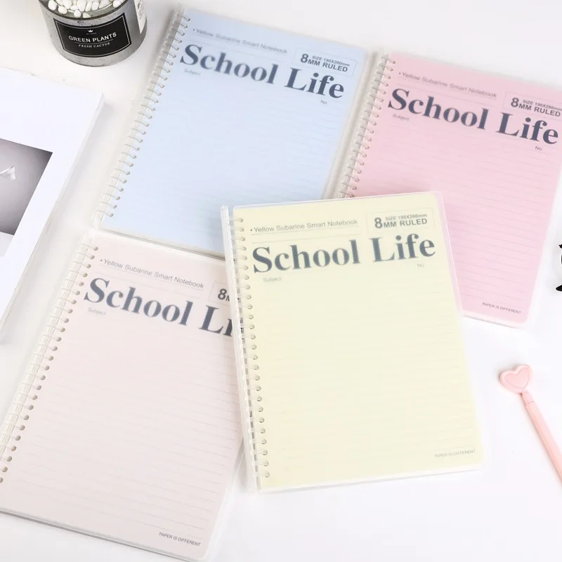 

Блокнот для старших классов, блокнот с мягкой обложкой, простой блокнот с горизонтальной линией и свободными листами для студентов, классов...