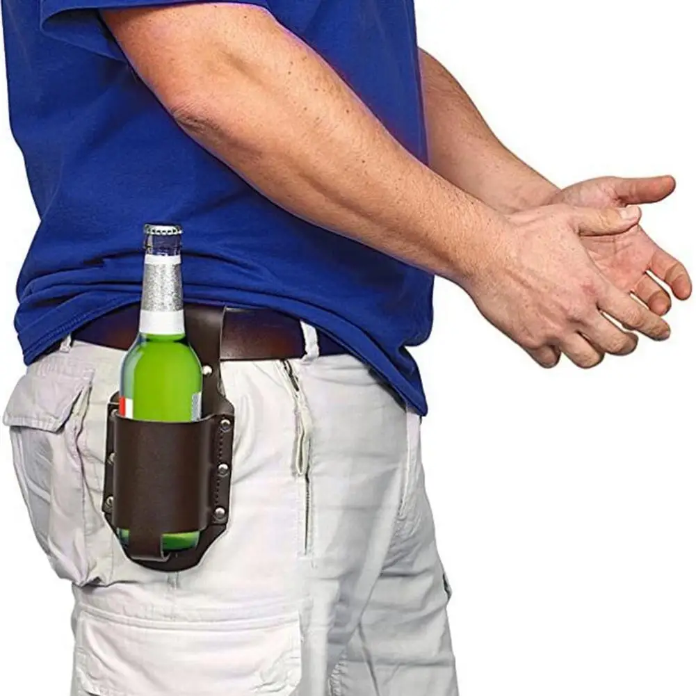 

1 шт., кобура из искусственной кожи, портативная бутылка, поясная сумка для пивного ремня, удобная сумка из искусственной кожи, винные бутылк...