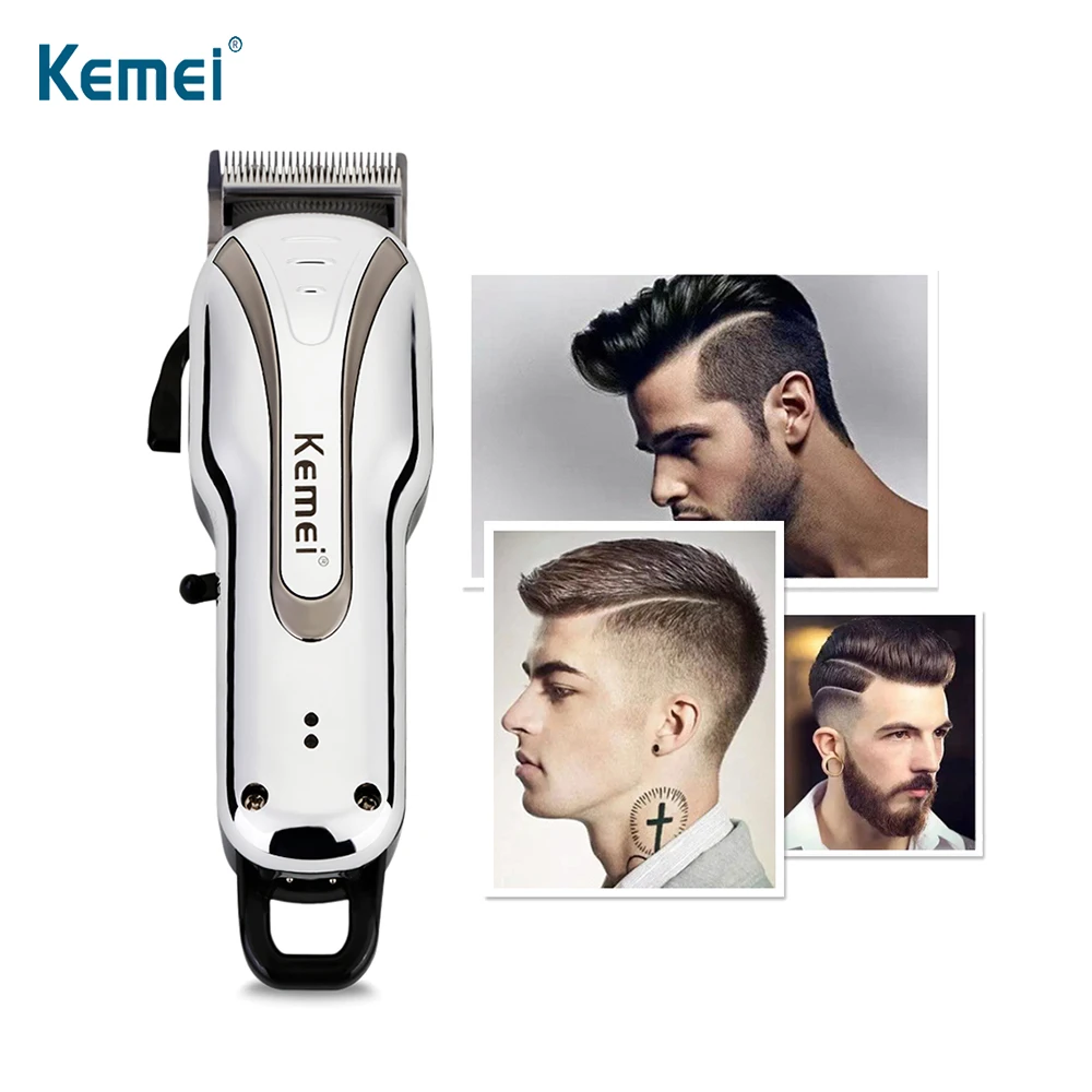 KEMEI мощный электрический триммер для волос перезаряжаемая машинка стрижки с