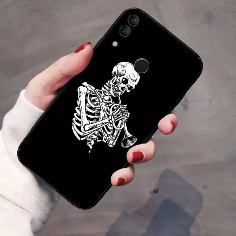 

Funny Bone Skull Coque Phone Case For Huawei Honor 7C 7A 8X 8A 9 10 10i Lite 20 NOVA 3i 3e