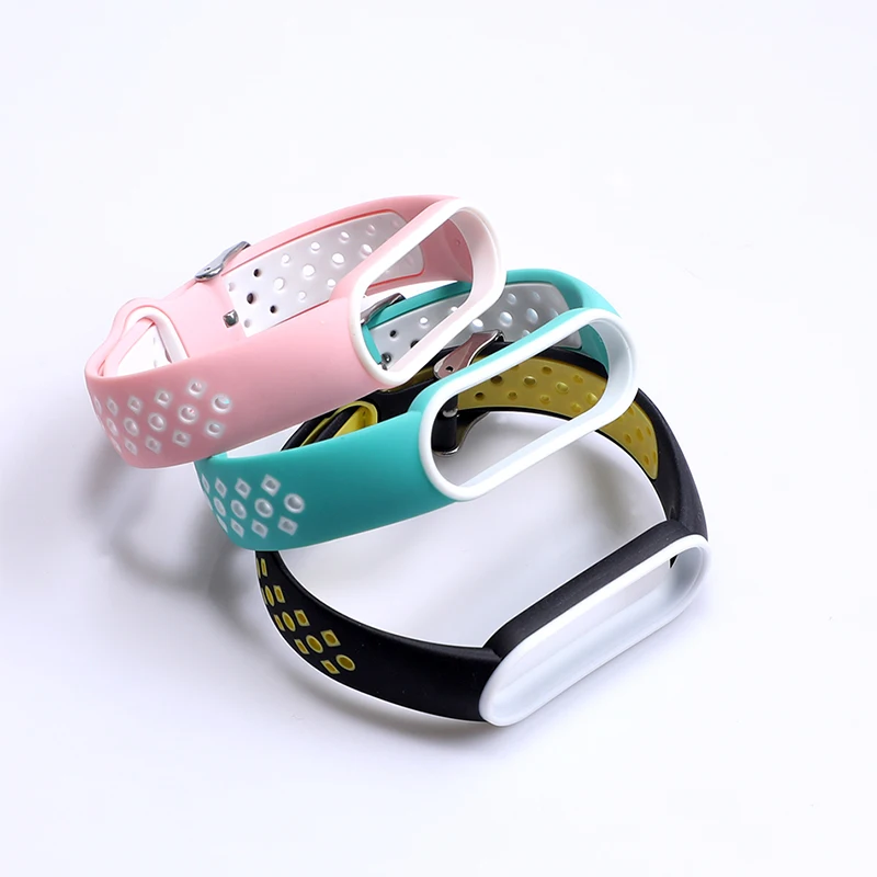 Силиконовые ремешки BOORUI для mi band 3 4 5 металлические с пряжкой xiaomi ремешок защитой