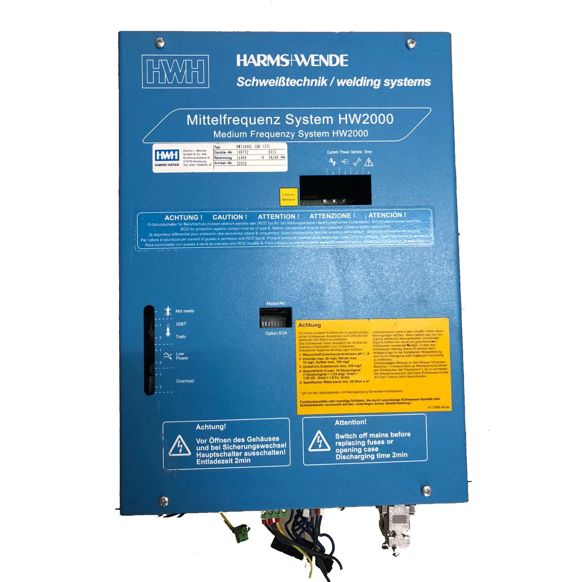 

HARMS + Wenda HW2000 контроллер драйвера HWI2808L IQR 1331 б/у