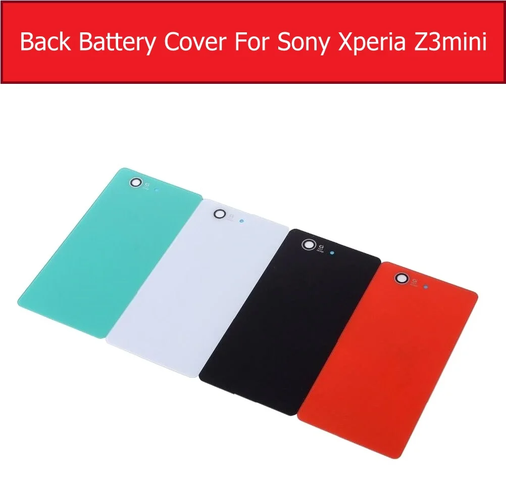 Задняя крышка батарейного отсека стеклянная для Sony Xperia z3 mini/Compact M55W D5803 D5833 + 1 шт.