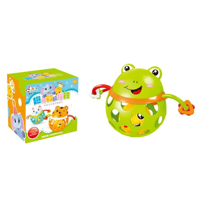 Игрушка погремушка в виде симпатичного медведя мягкая резиновая грызунок